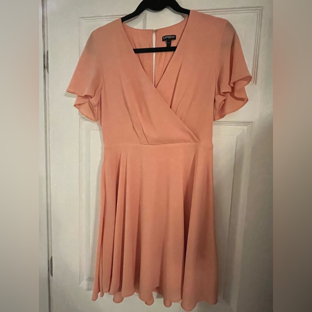 Express Peach Midi Dress